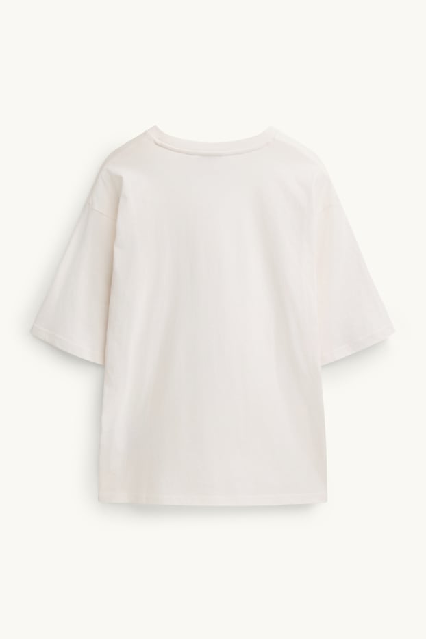 Uomo - T-shirt - oversize - bianco