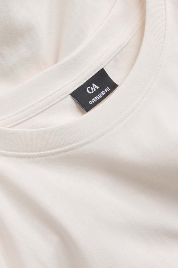 Uomo - T-shirt - oversize - bianco