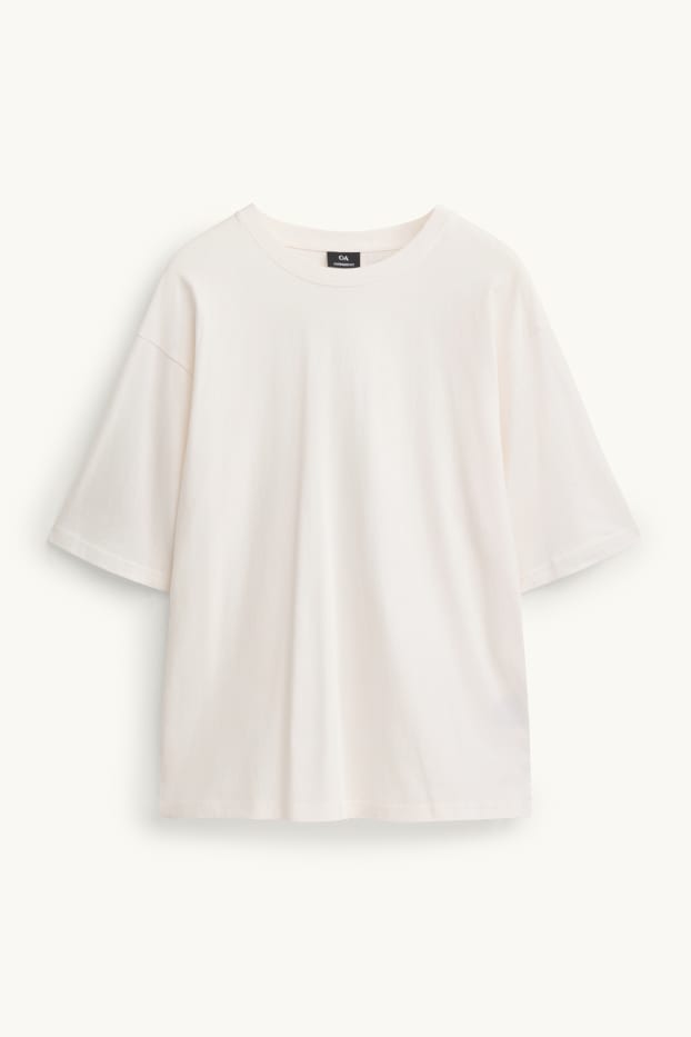 Uomo - T-shirt - oversize - bianco