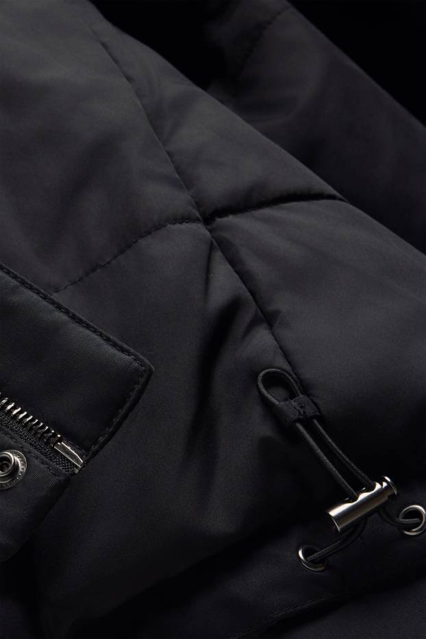 Hommes - Veste à capuche - doublée - noir