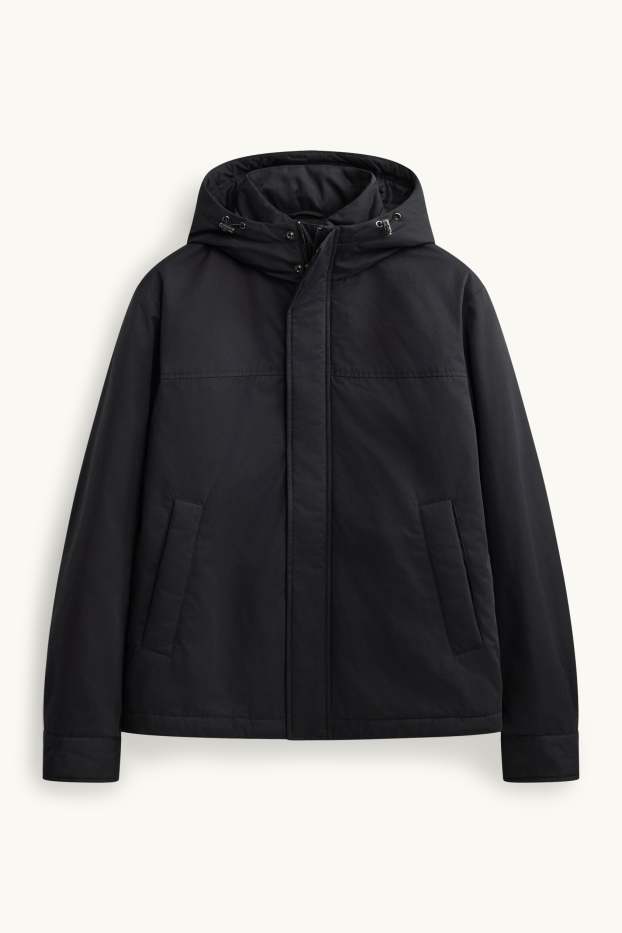 Hommes - Veste à capuche - doublée - noir