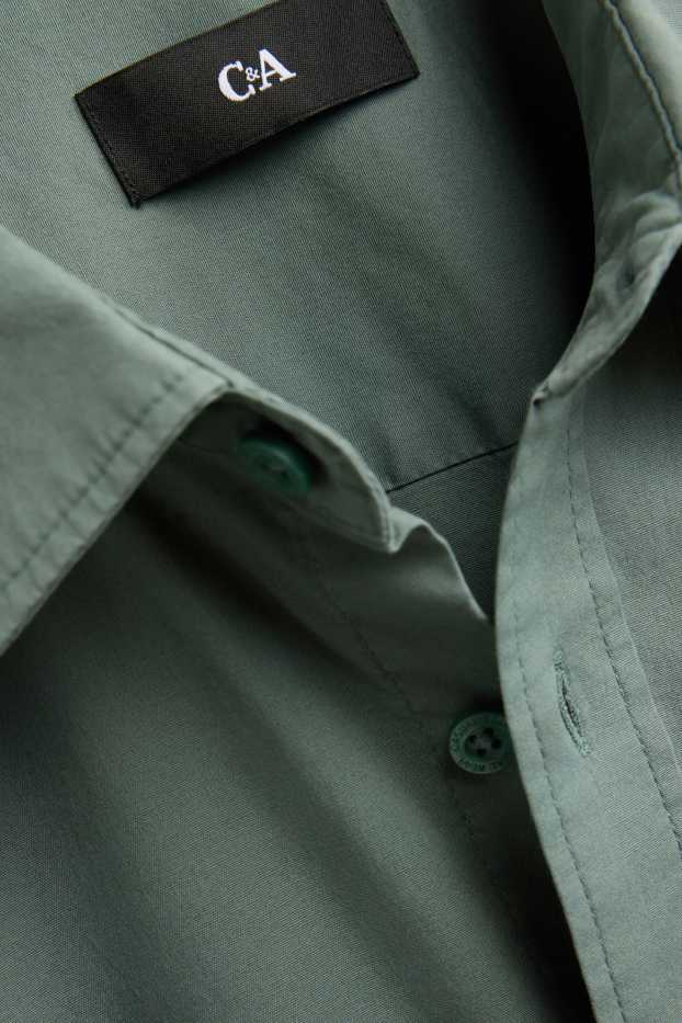 Uomo - Camicia - regular fit - collo all'italiana - verde