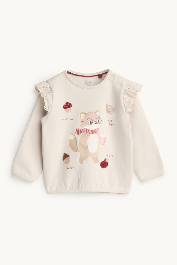 Neonate - Volpe - felpa per neonate - beige