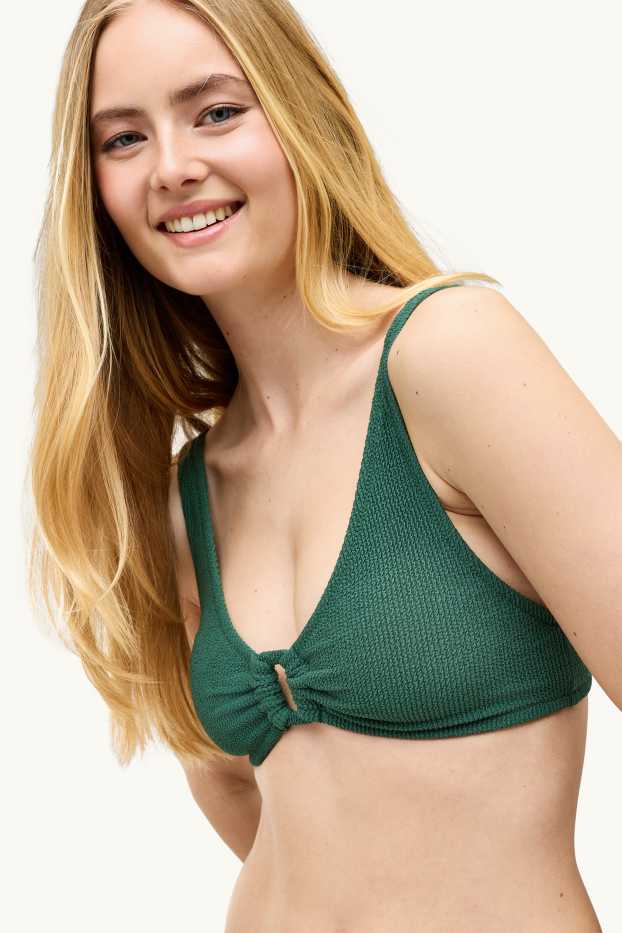 Women - Underwire bikini top - padded - LYCRA® XTRA LIFE™ - dark green