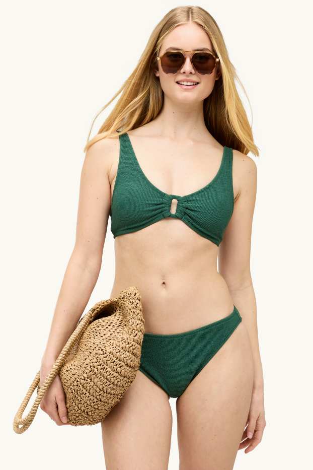 Women - Underwire bikini top - padded - LYCRA® XTRA LIFE™ - dark green