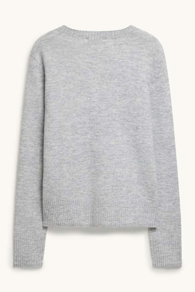 Damen - Pullover - hellgrau