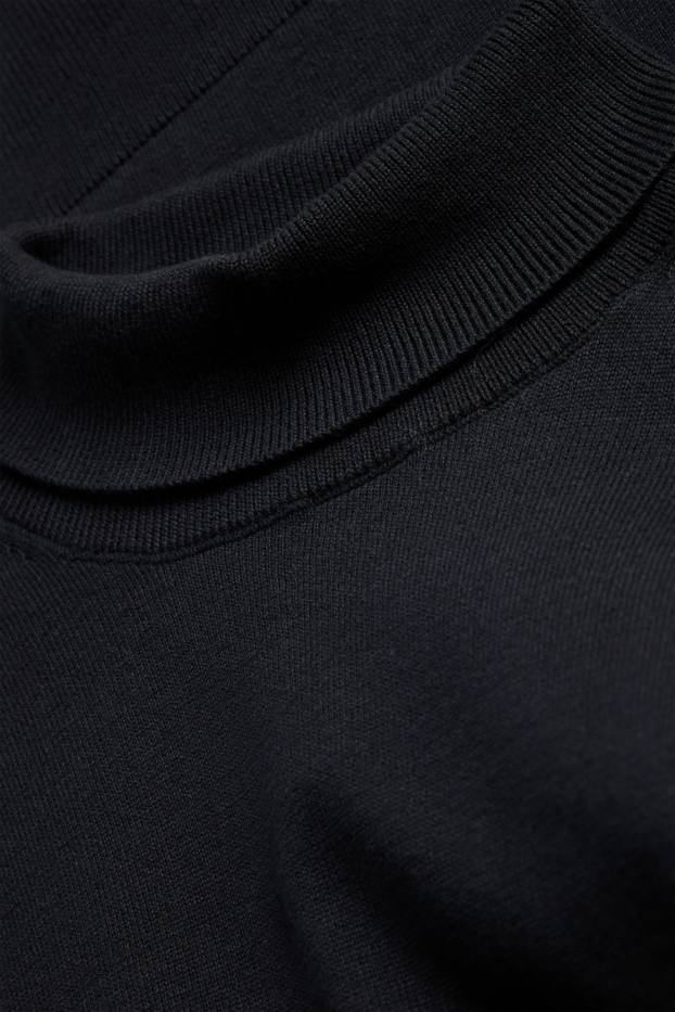 Men - Turtleneck jumper - black