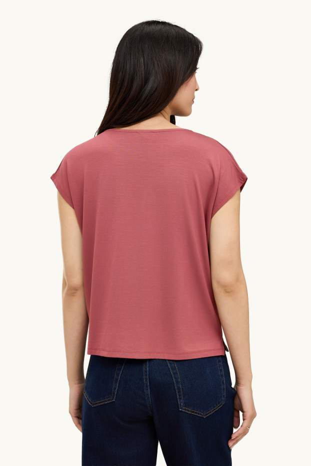 Damen - T-Shirt - Regular Fit - rot