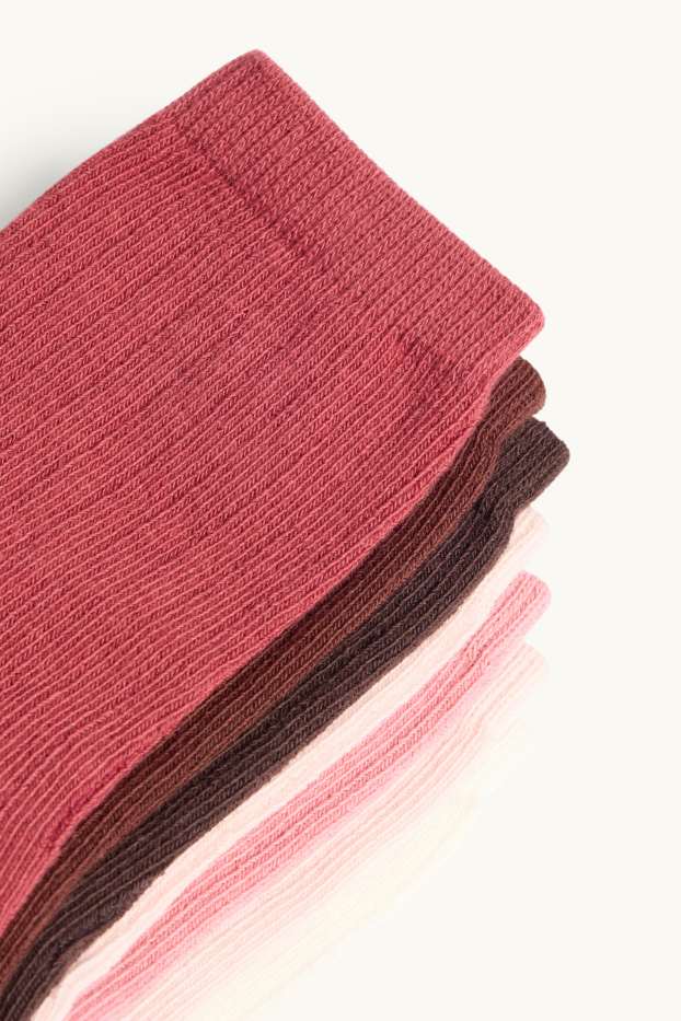 Kinder Mädchen - Multipack 7er - Socken - gerippt - rosa