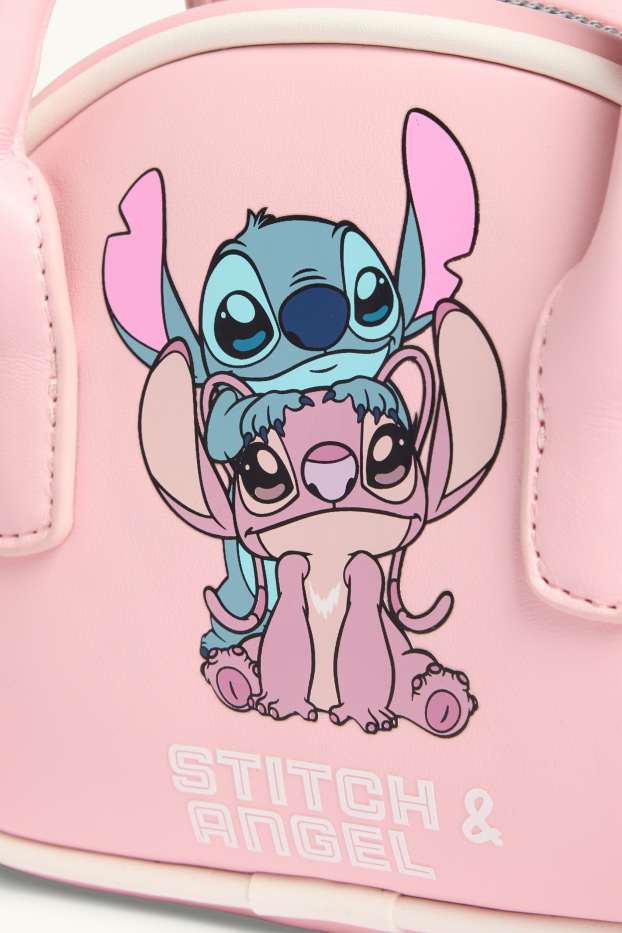 Bambine - Lilo & Stitch - borsa a tracolla - similpelle - rosa