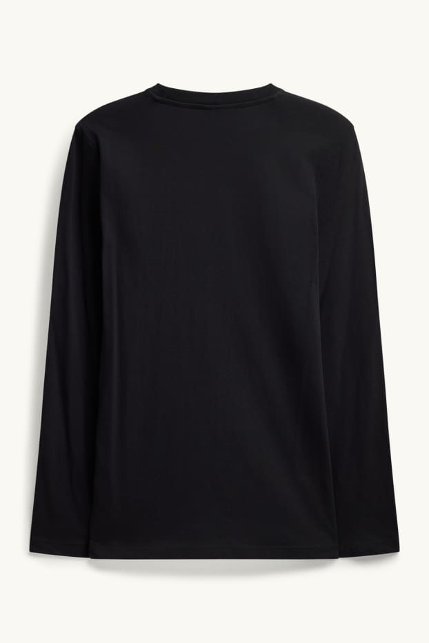 Hommes - Haut à manches longues - regular fit - noir