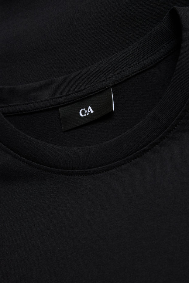 Hommes - Haut à manches longues - regular fit - noir