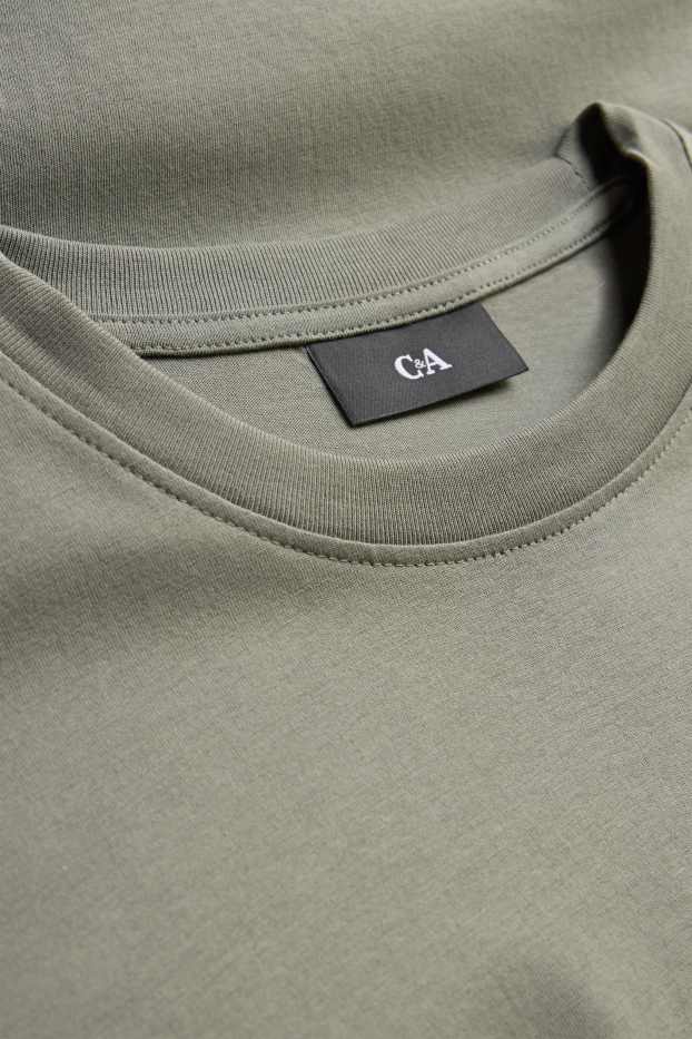 Bărbați - Tricou cu mânecă lungă - regular fit - kaki