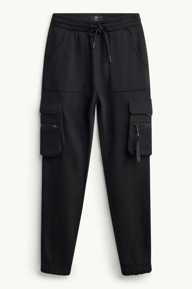 Herren - Cargo-Jogginghose - schwarz