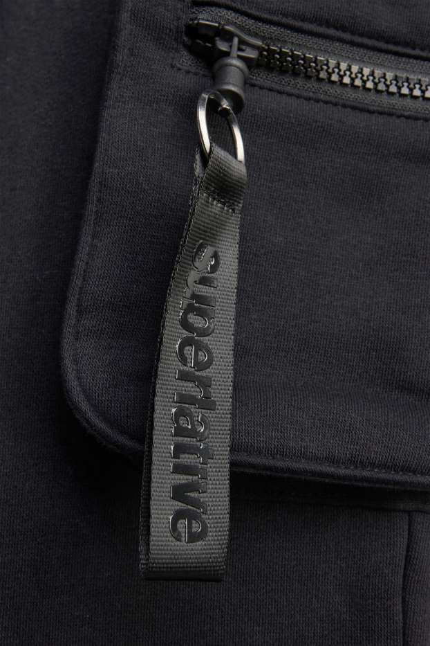 Herren - Cargo-Jogginghose - schwarz