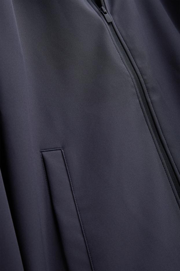 Herren - Softshelljacke mit Kapuze - wasserabweisend - 4 Way Stretch - schwarz