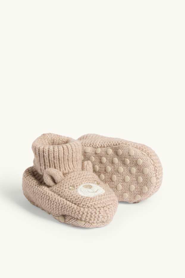 Unisex - Orsetto - babbucce per neonati - marrone chiaro