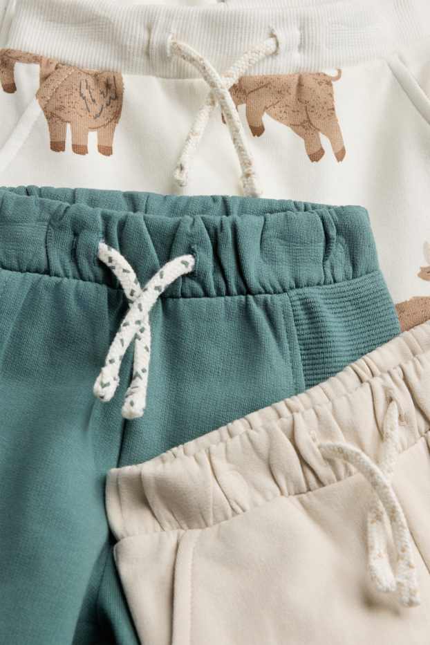 Baby Boys - Multipack of 3 - bull - baby joggers - green / beige