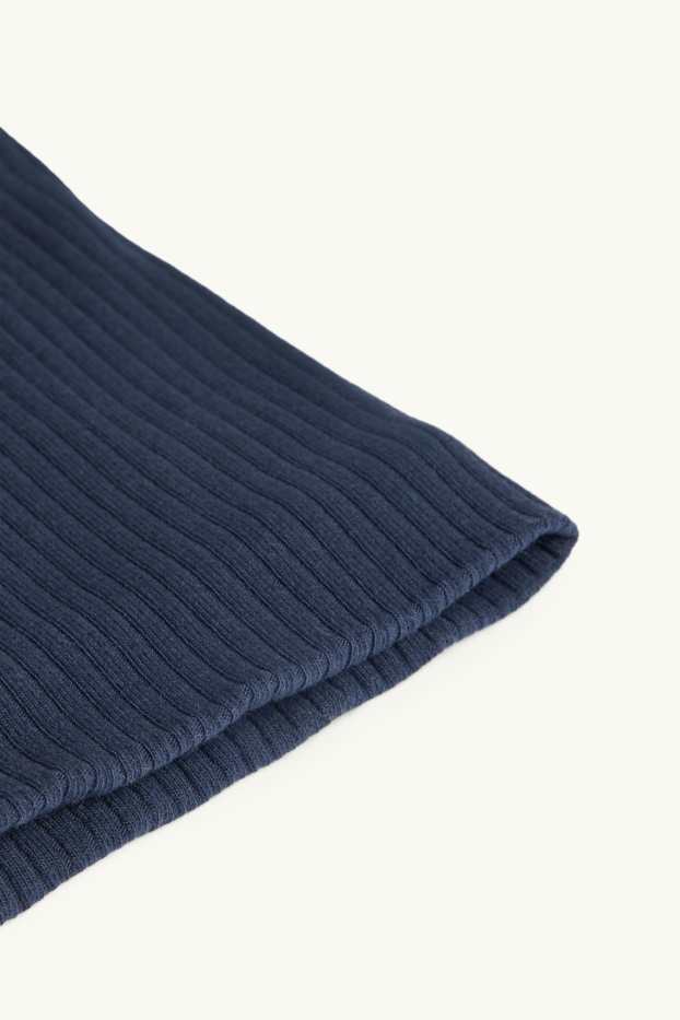 Bambini - Scaldacollo - a coste - blu scuro
