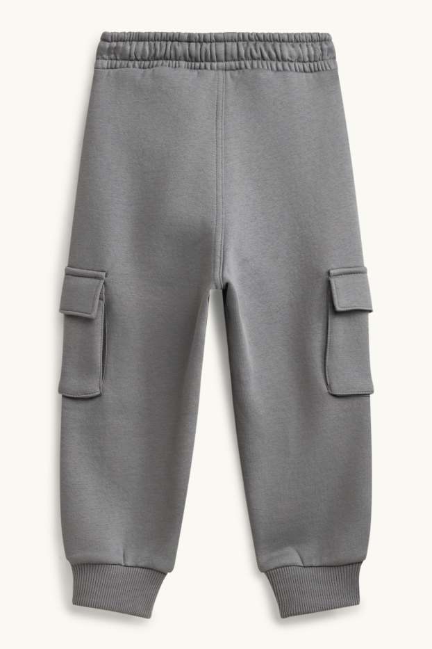 Bambini - Pantaloni sportivi cargo - grigio