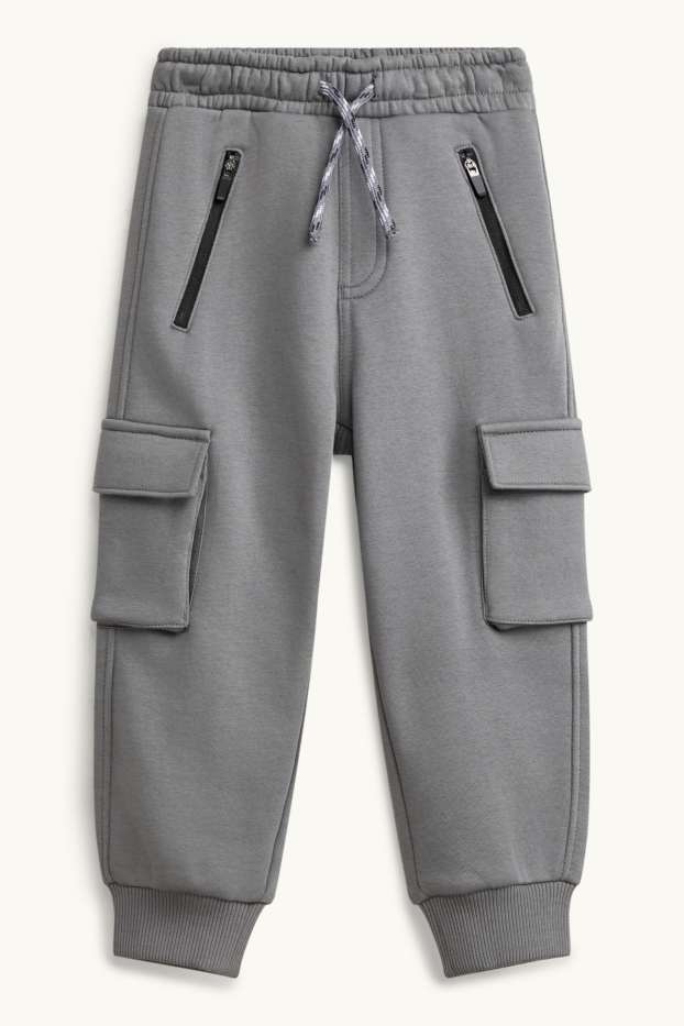 Bambini - Pantaloni sportivi cargo - grigio