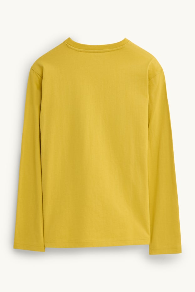 Kinderen: jongens - Skater - longsleeve - geel