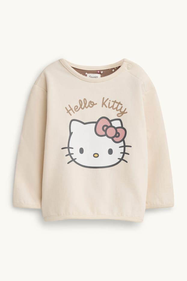Baby: meisjes - Hello Kitty - babyoutfit - 2-delig - beige / bruin