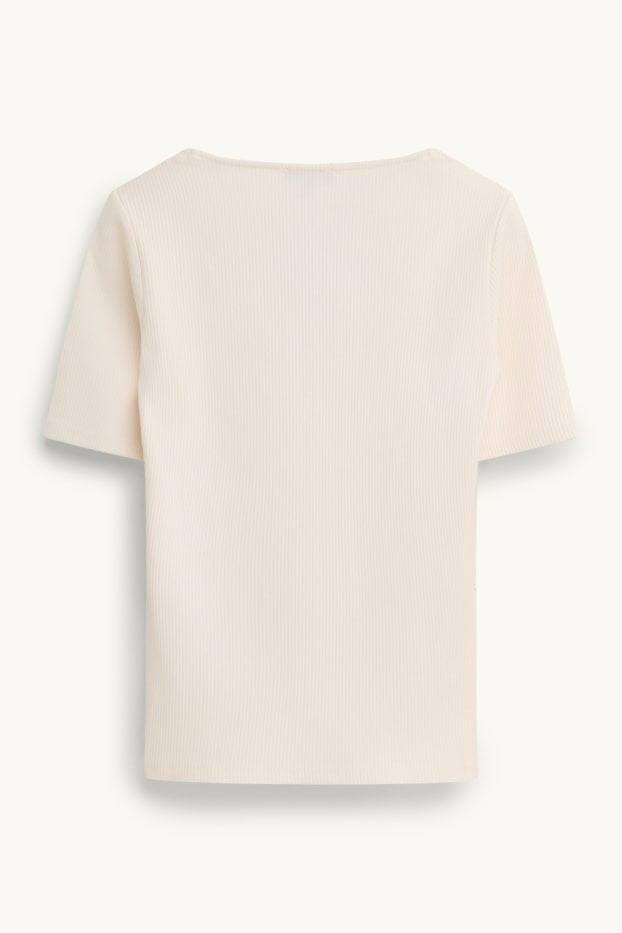 Femmes - T-shirt - blanc crème