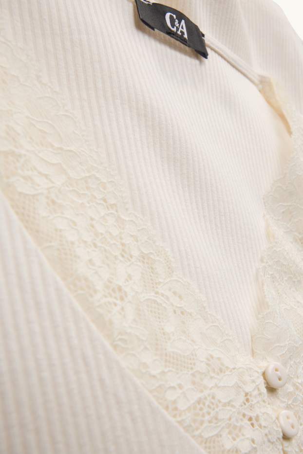 Femmes - T-shirt - blanc crème