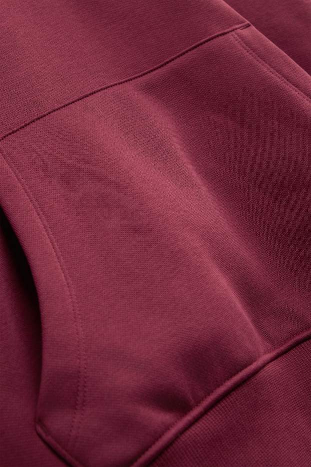 Enfants filles - Sweat à capuche - rouge foncé