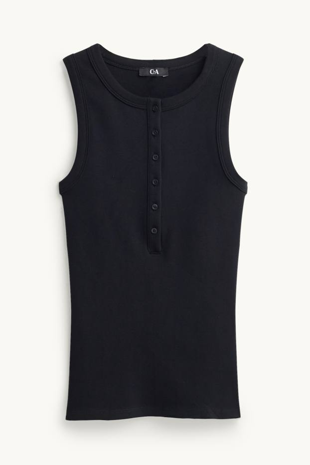 Dona - Top - canalé - negre