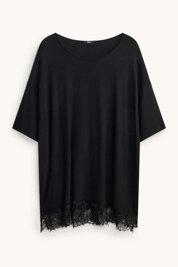 Damen - T-Shirt - Curvy Fit - schwarz