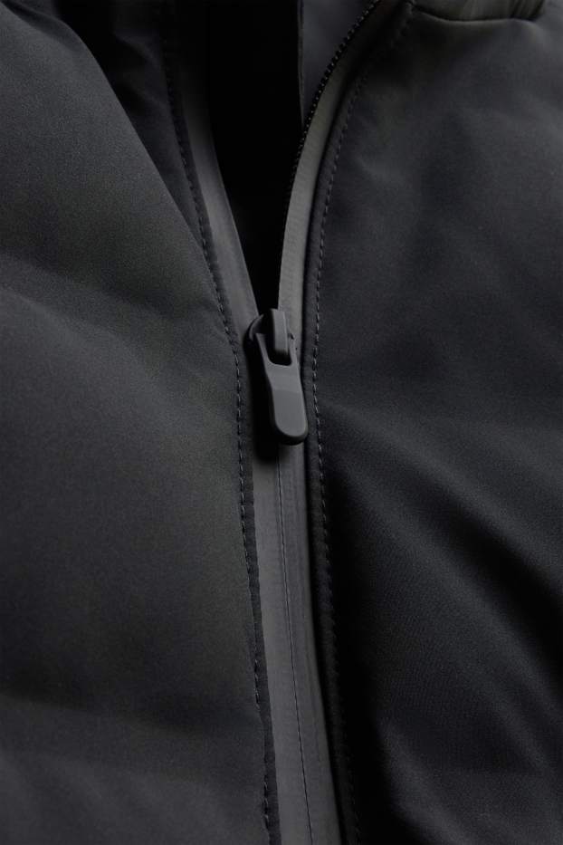 Home - Jaqueta embuatada tècnica - amb folre - impermeable - negre