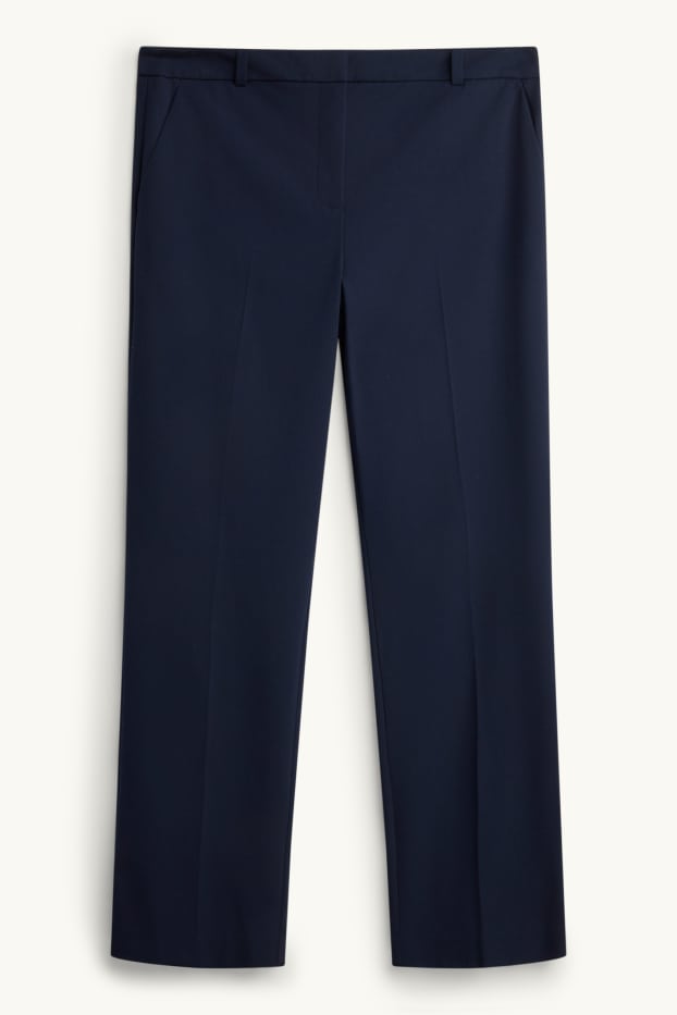 Damen - Business-Hose - Mid Waist - Straight Fit - Mix & Match - dunkelblau