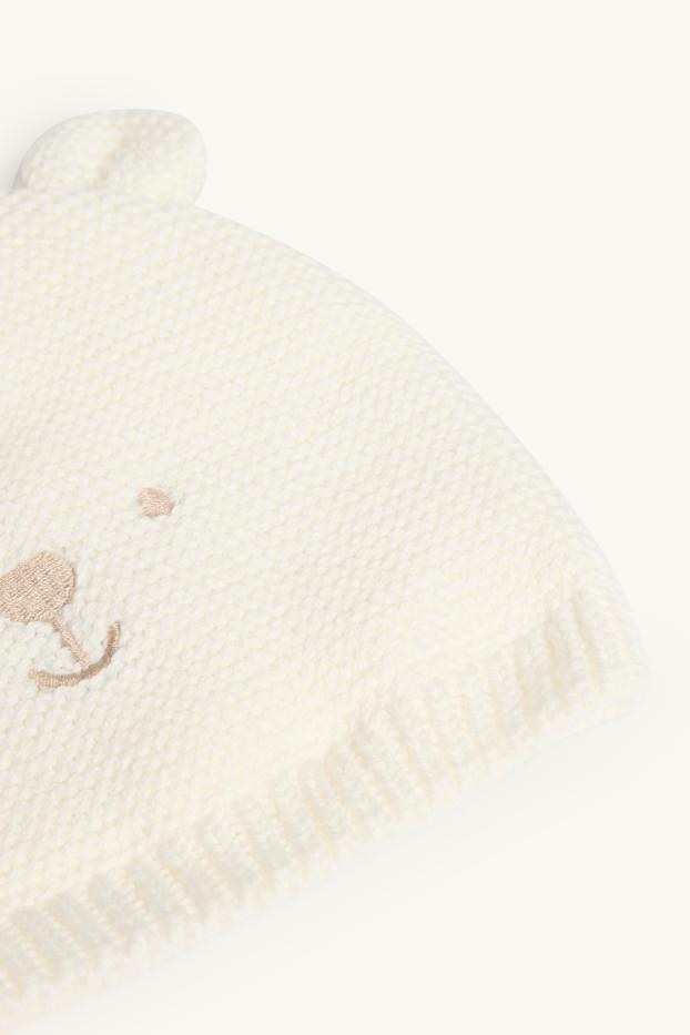 Unisex - Ossets - gorra per a nadó - blanc trencat