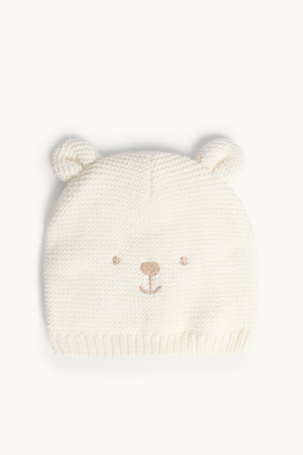 Unisex - Ossets - gorra per a nadó - blanc trencat
