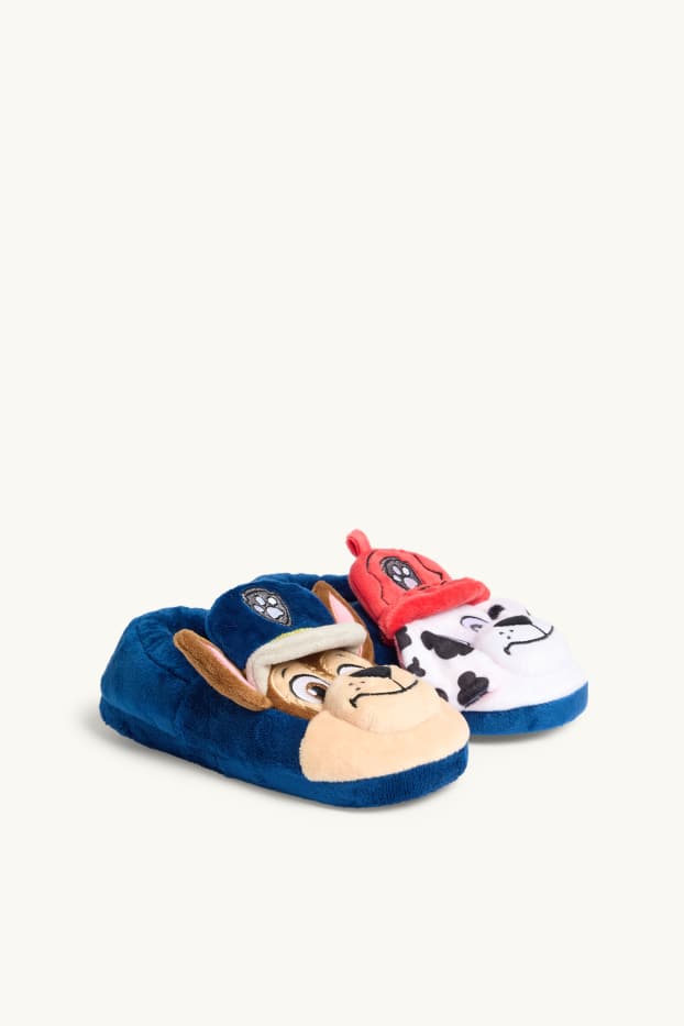 Nen - La Patrulla Peluda - Chase i Marshall - sabatilles de casa - blau