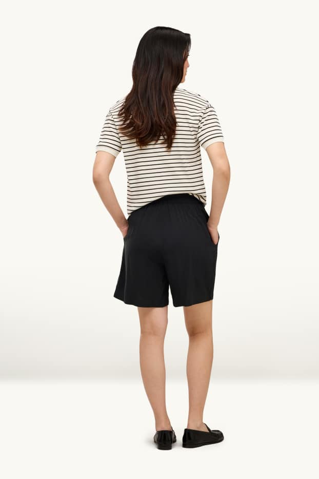 Damen - Shorts - High Waist - schwarz