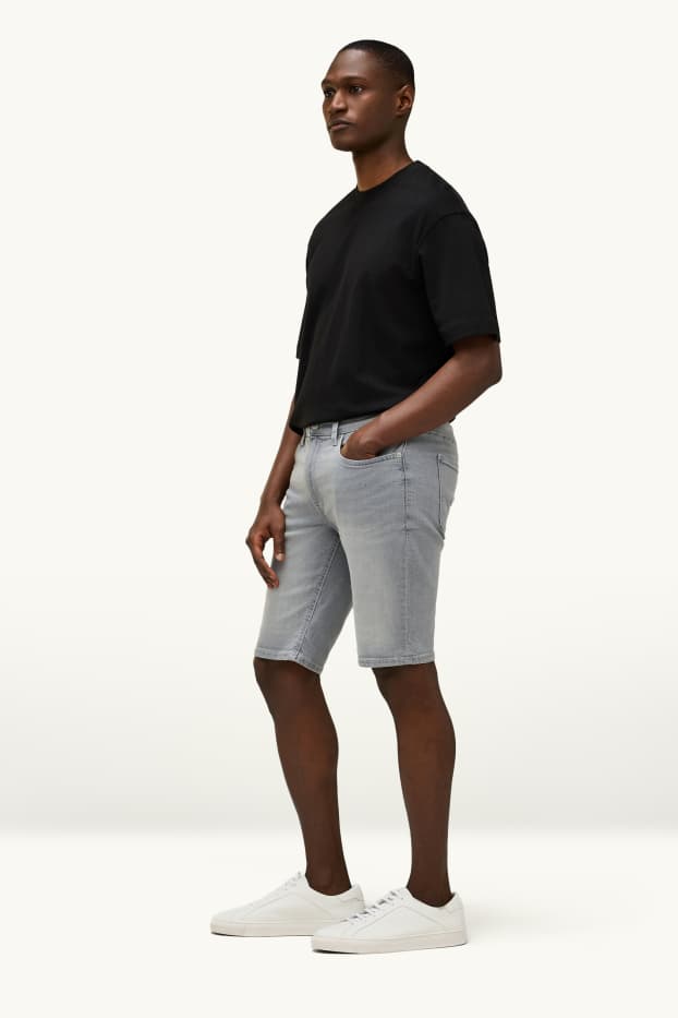 Hommes - Short en jean - slim fit - jean gris