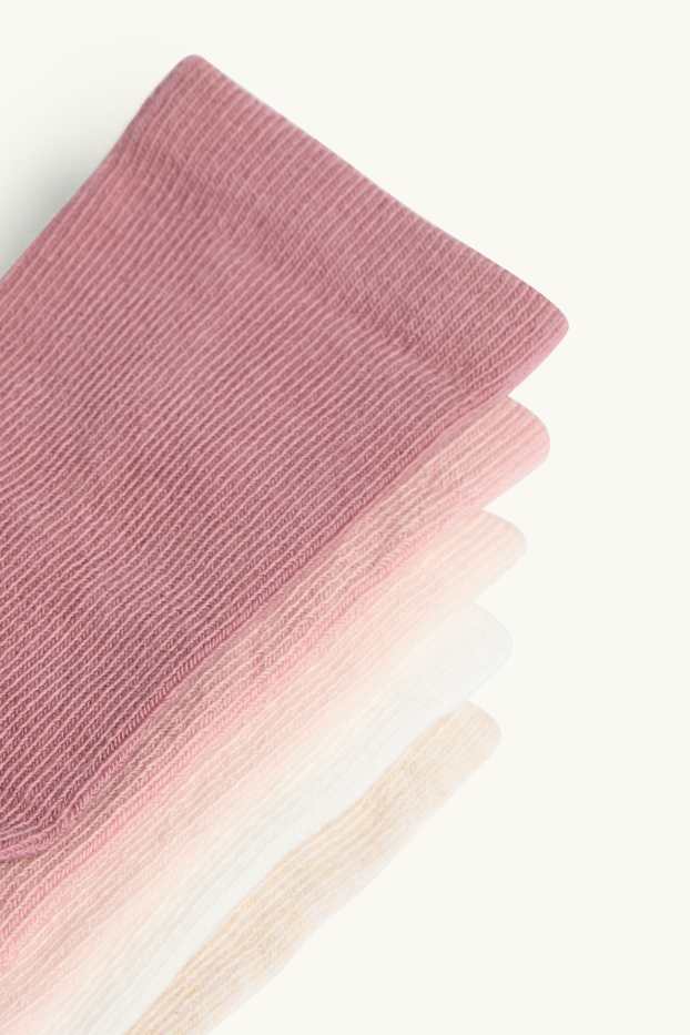 Baby Girls - Multipack of 10 - baby socks - white / rose