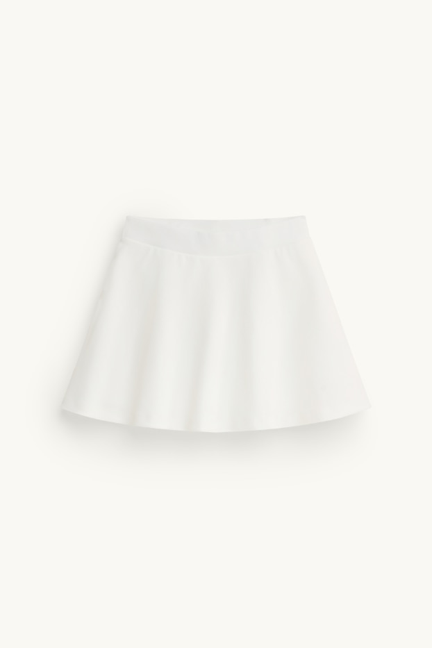 Women - Denim skirt - white
