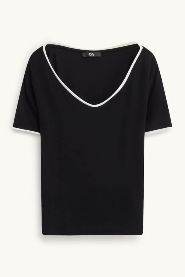 Femmes - T-shirt - noir