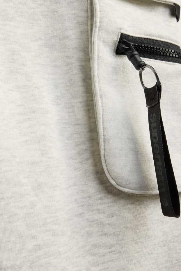 Uomo - Pantaloni sportivi cargo - grigio chiaro melange