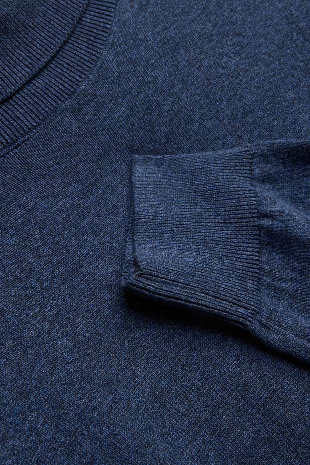 Herren - Rollkragenpullover - dunkelblau