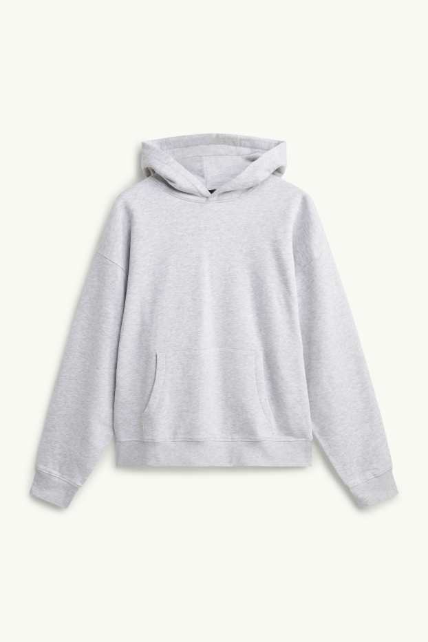 Uomo - Felpa con cappuccio - grigio chiaro