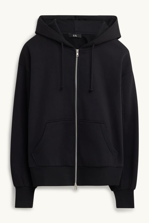 Women - Zip-through hoodie - black