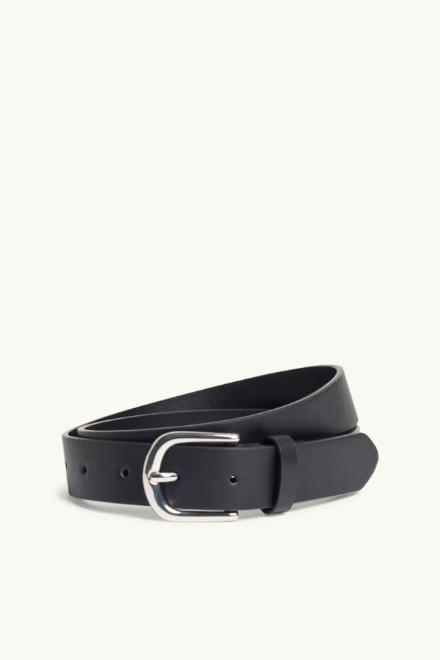 Women - Belt - faux leather - black