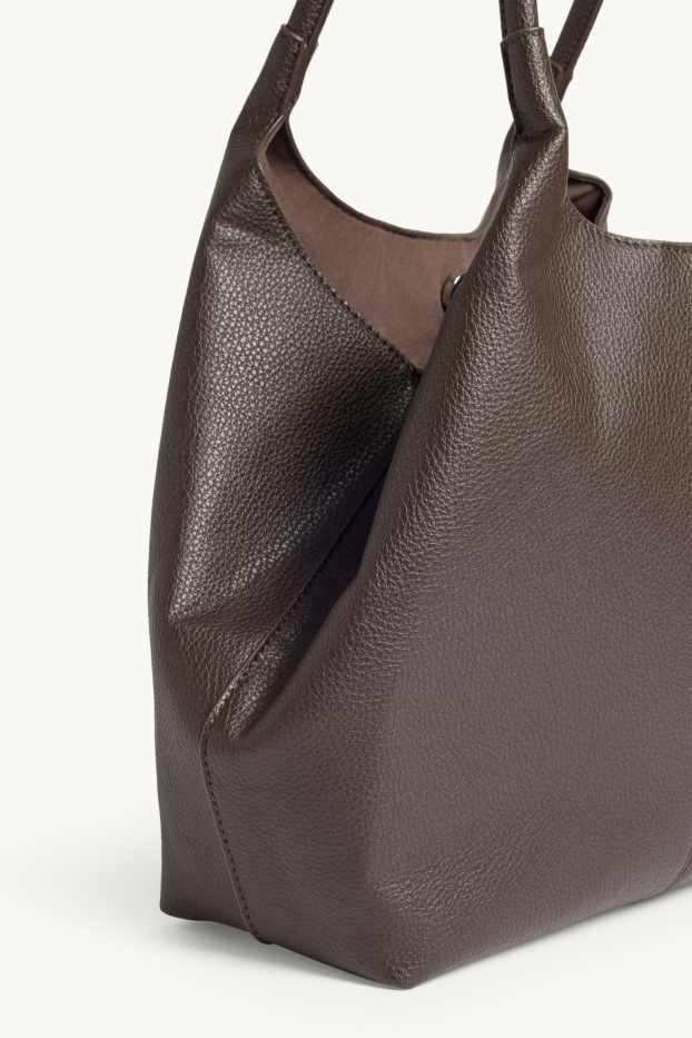 Dona - Bossa shopper gran - pell sintètica - marró