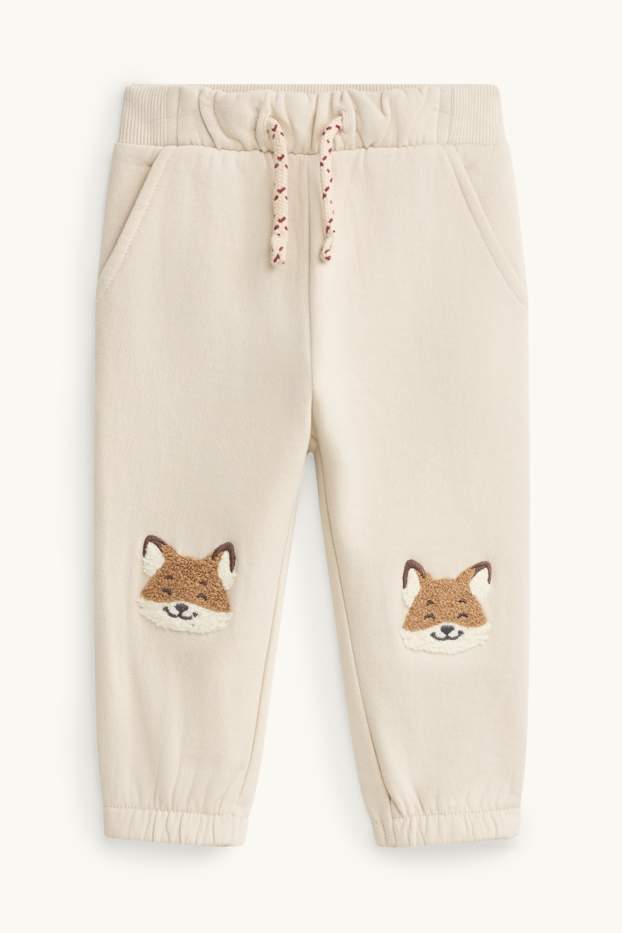 Neonati - Volpe - pantaloni sportivi per neonati - beige