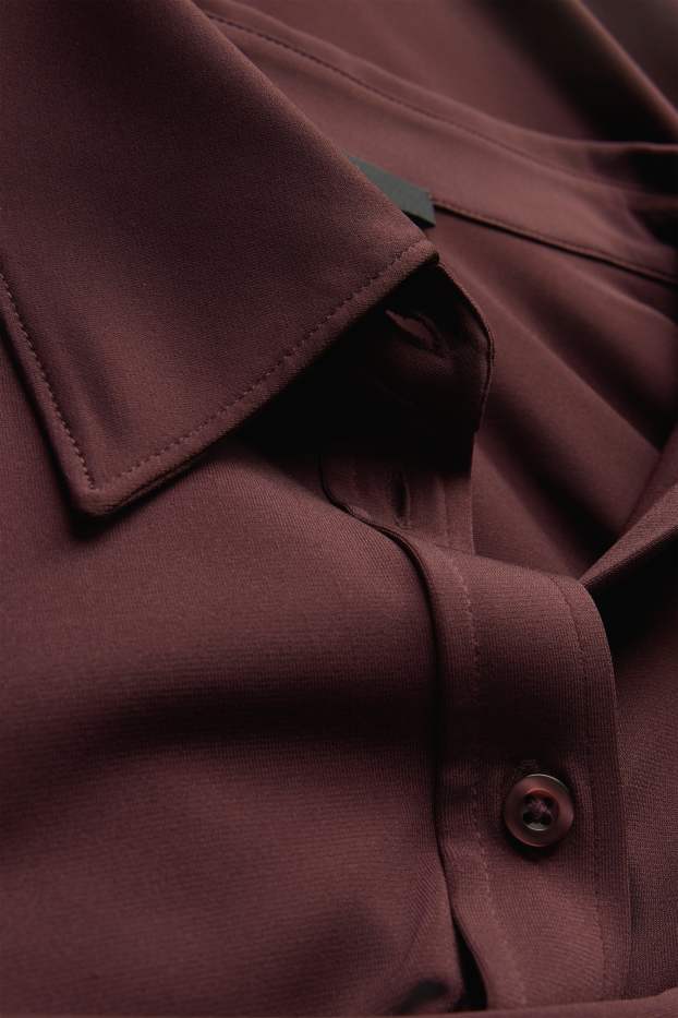 Women - Jersey blouse - bordeaux